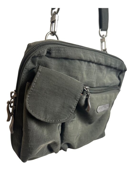 Baggallini Handbags - Olive Baggallini Crossbody Orange Interior